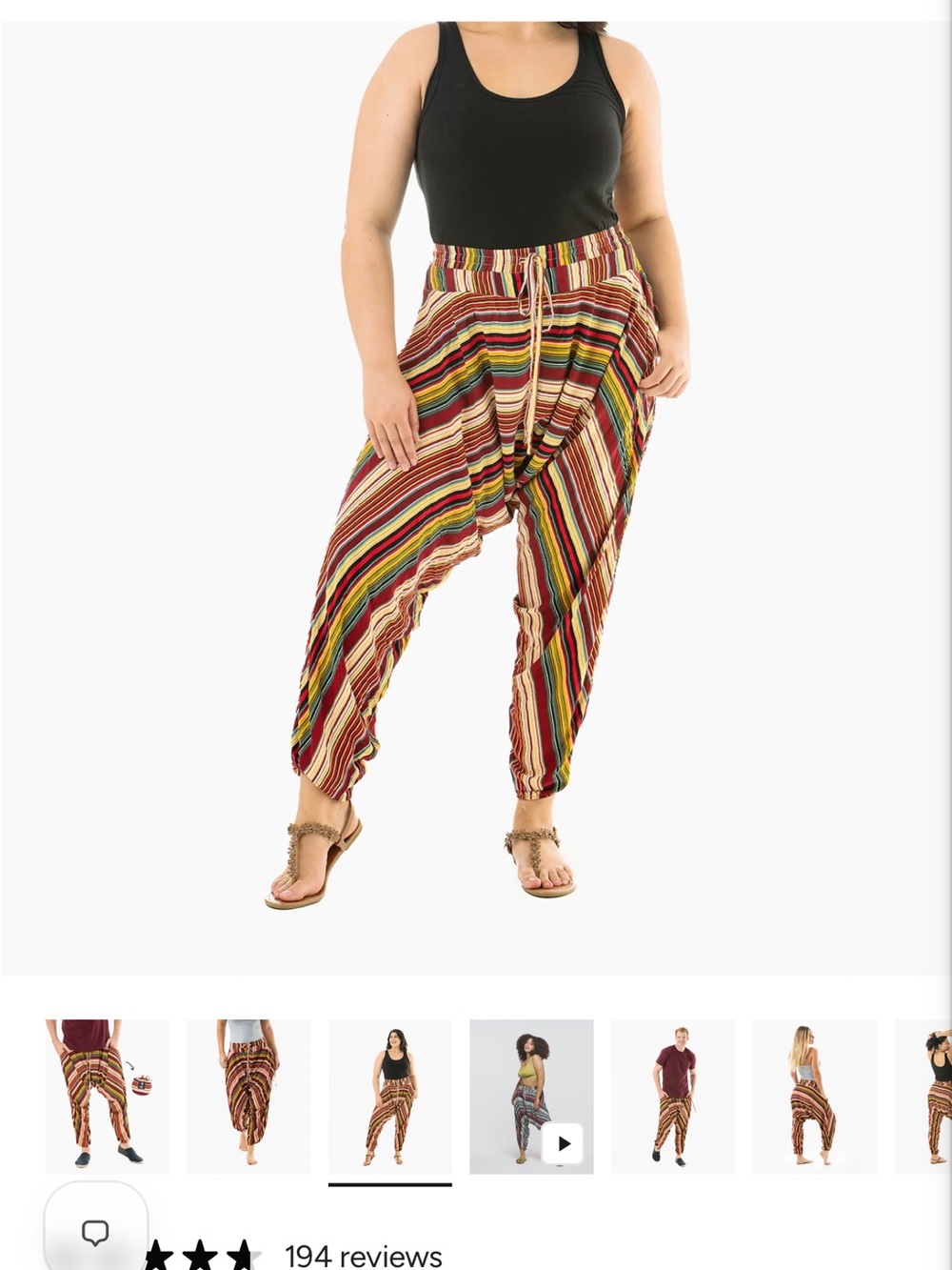 4 pairs of size small Buddha Pants - Savannah Harem pants